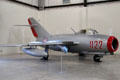 Mikoyan-Gurevich Fagot MiG-15bis fighter jet at Pima Air & Space Museum. Tucson, AZ.