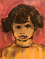 Head of Boy watercolor by Emil Nolde at University of Arizona Museum of Art. Tucson, AZ