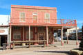 Golden Eagle Brewery Saloon originally Crystal Palace with offices above including that of Virgil Earp, US Deputy Marshal. Tombstone, AZ.