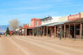 Allen streetscape with covered sidewalks. Tombstone, AZ.