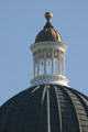 Lantern cupola in Roman-Corinthian style atop dome of California State Capitol. Sacramento, CA.