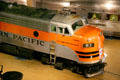 Western Pacific Railroad F7 Diesel locomotive #913 by General Motors at California State Railroad Museum. Sacramento, CA