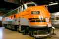 Western Pacific Railroad F7 Diesel locomotive #913 by General Motors at California State Railroad Museum. Sacramento, CA.