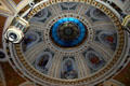 Cathedral of Saint Joseph interior painted dome. San Jose, CA.