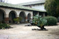 Mission San Miguel Archangel arcaded courtyard. Pasa Robles, CA.