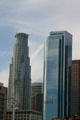 U.S. Bank + Deloitte & Touche buildings in downtown Los Angeles. Los Angeles, CA.