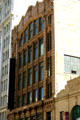 610 South Broadway with elaborate brown facade. Los Angeles, CA.