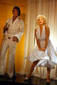 Wax figures of Elvis Presley & Marilyn Monroe at Hollywood Wax Museum. Hollywood, CA.