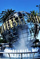 Universal Studios Globe at entrance to their Hollywood theme park. Universal City, CA.