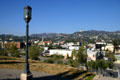 View over Hollywood sign & Griffith Park Observatory from Barnsdall Park. Los Angeles, CA.