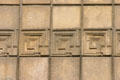 Wright's design for concrete blocks of Ennis House. Los Angeles, CA.
