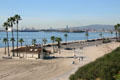 Long Beach harbor area & beach from Eastern end of city. Long Beach, CA.