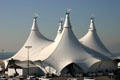 Well-designed performance tent erected beside Santa Monica Pier. Santa Monica, CA.