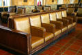 Moderne seating of Los Angeles Union Station. Los Angeles, CA.
