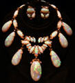 Opal necklace owned by Jack Lord movie star in mineral collection at LA County Natural History Museum. Los Angeles, CA.