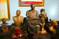 Variety of bronze busts of Ronald Reagan at Reagan Museum. Simi Valley, CA.
