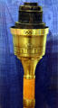 Torch for XIII Olympic Games in Los Angeles used in White House ceremony at Reagan Museum. Simi Valley, CA.