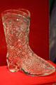 Cut crystal cowboy boot given to President Reagan by Lord Mayor of Dublin at Reagan Museum. Simi Valley, CA.