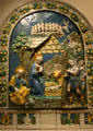 Buonafede Nativity scene tiles by Benedetto & Santi Buglioni of Florence in LACMA. Los Angeles, CA.
