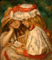 Two girls reading by Pierre-Auguste Renoir at LACMA. Los Angeles, CA.