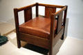 Armchair by Harvey Ellis from Gustav Stickley's Craftsman Workshops of Eastwood, NY at LACMA. Los Angeles, CA