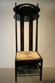High-backed chair by Charles Rennie Mackintosh at LACMA. Los Angeles, CA.