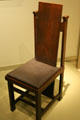 Side chair by Frank Lloyd Wright for Wright Studio in Oak Park, IL at LACMA. Los Angeles, CA.