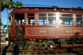 Pacific Electric trolley car replica of 1909 originals. San Pedro, CA.