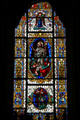 Stained glass window in Saint Vincent Catholic Church. Los Angeles, CA.