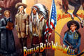 Sprits West mural showing Buffalo Bill's Wild West era at Autry National Center. Los Angeles, CA.