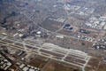 Aerial view of Ontario International Airport. CA.