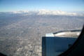Aerial view of San Gabriel Mountains above Pomona, CA area. CA.