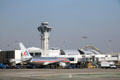 Los Angeles International Airport control tower & terminals. CA.