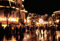 Main Street USA lit at night at Disneyland ®. Anaheim, CA.