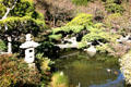 Pond of Japanese garden in Henry E. Huntington Gardens. San Marino, CA.