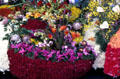 Orchids & bouquets detail of Rose Parade float. Pasadena, CA.