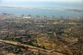 Aerial view of Coronado Island & Navy Yards. San Diego, CA.