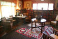 Library with arts & crafts furniture at Marston House Museum. San Diego, CA.