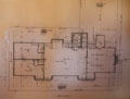 Blueprint of Marston House attic by William Stirling Hebbard & Irving Gill. San Diego, CA.