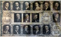 Graphic of San Diego architects club including Pres. W.S. Hebbard & Secy. Irving Gill at Marston House Museum. San Diego, CA.
