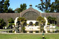 Botanical building & reflective pond in Balboa Park. San Diego, CA