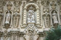 Casa del Prado Baroque relief carving details. San Diego, CA.