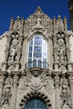 Intricate facade of San Diego Museum of Man. San Diego, CA.