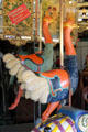 Carved ostriches at Balboa Park Carousel. San Diego, CA.