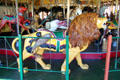 Carved lion at Balboa Park Carousel. San Diego, CA.