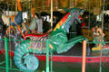 Carved sea monster at Balboa Park Carousel. San Diego, CA.