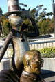 Dr Seuss & the Cat in the Hat detail of Theodor Seuss Geisel memorial. La Jolla, CA.