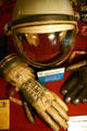 Mercury astronaut helmet & gloves at San Diego Aerospace Museum. San Diego, CA.