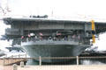 Stern of Midway aircraft carrier. San Diego, CA.