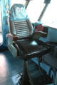 Captain's chair on bridge of Midway aircraft carrier. San Diego, CA.